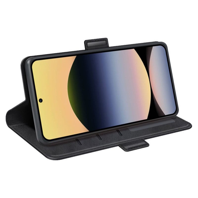 Δερματινη Θηκη Xiaomi Redmi Note 14s Διπλό Μαγνητικό Κούμπωμα