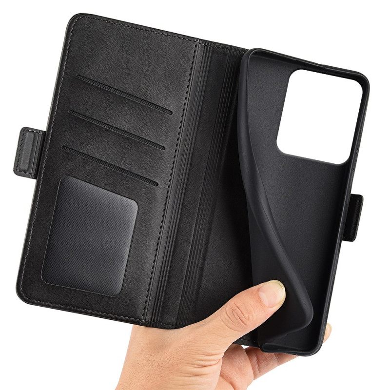 Δερματινη Θηκη Xiaomi Redmi Note 14s Διπλό Μαγνητικό Κούμπωμα