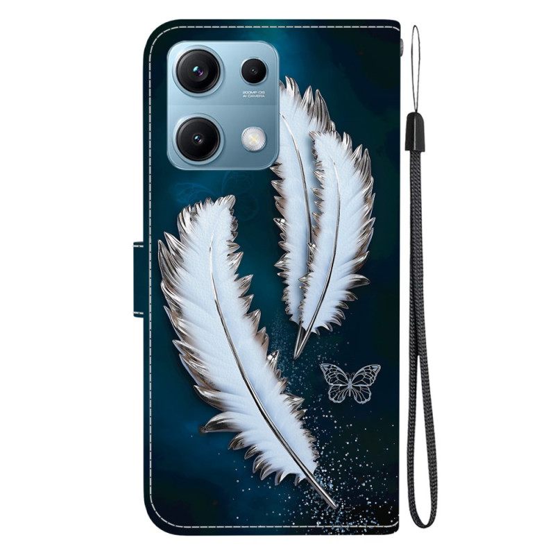 Δερματινη Θηκη Xiaomi Redmi Note 14s Δύο Φτερά Σιλικόνης