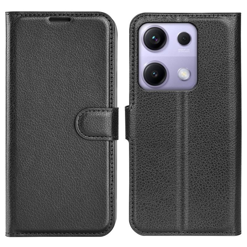 Δερματινη Θηκη Xiaomi Redmi Note 14s Κλασικό Δέρμα Από Τεχνητό Δέρμα Λίτσι