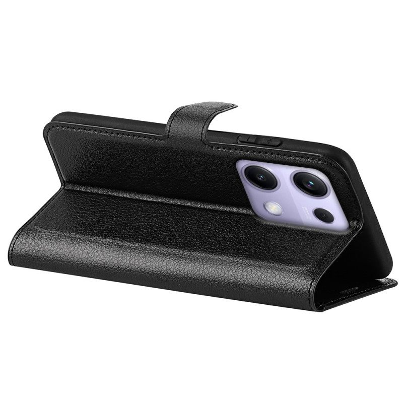 Δερματινη Θηκη Xiaomi Redmi Note 14s Κλασικό Δέρμα Από Τεχνητό Δέρμα Λίτσι