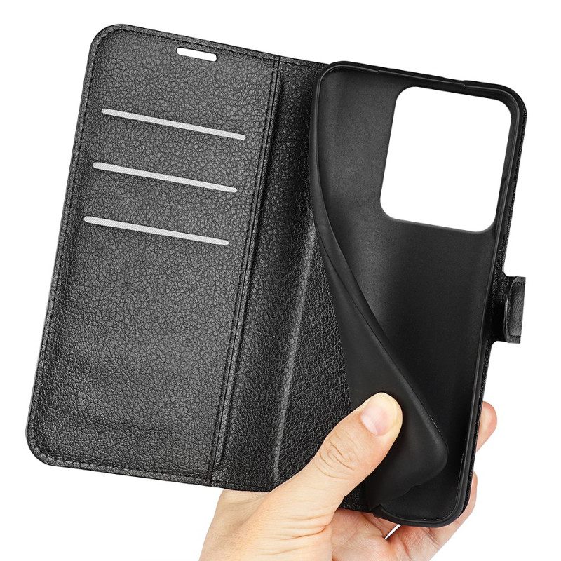 Δερματινη Θηκη Xiaomi Redmi Note 14s Κλασικό Δέρμα Από Τεχνητό Δέρμα Λίτσι