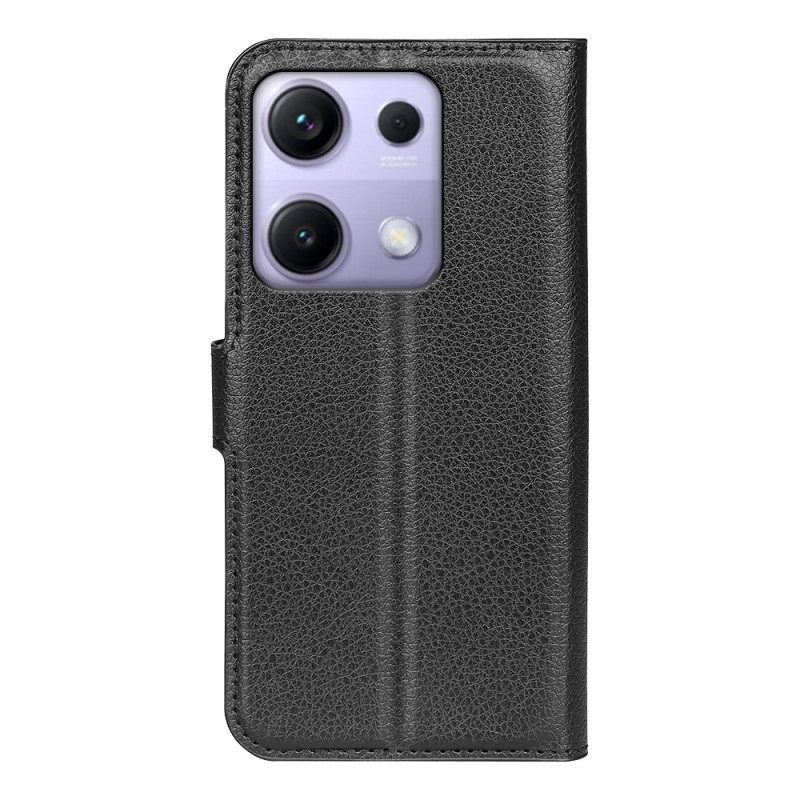 Δερματινη Θηκη Xiaomi Redmi Note 14s Κλασικό Δέρμα Από Τεχνητό Δέρμα Λίτσι