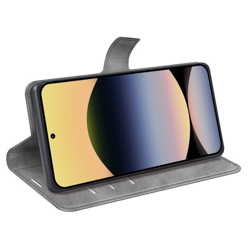 Δερματινη Θηκη Xiaomi Redmi Note 14s Στυλ Δέρματος Σιλικόνης