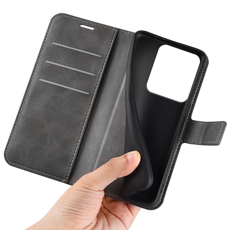 Δερματινη Θηκη Xiaomi Redmi Note 14s Στυλ Δέρματος Σιλικόνης