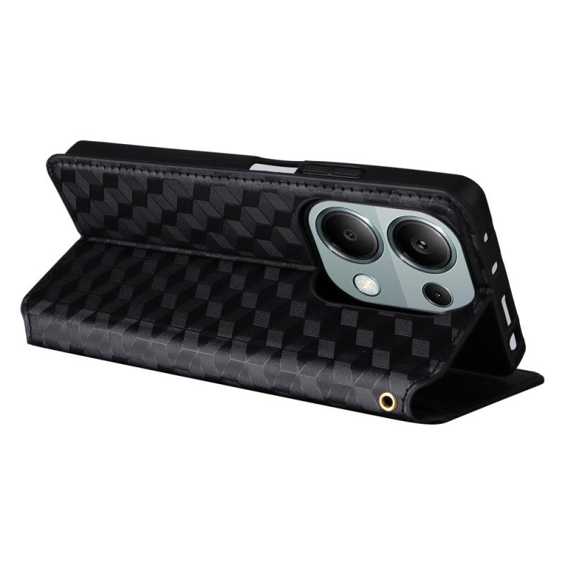 Δερματινη Θηκη Xiaomi Redmi Note 14s Σχέδιο Με Διαμάντια Σιλικόνης