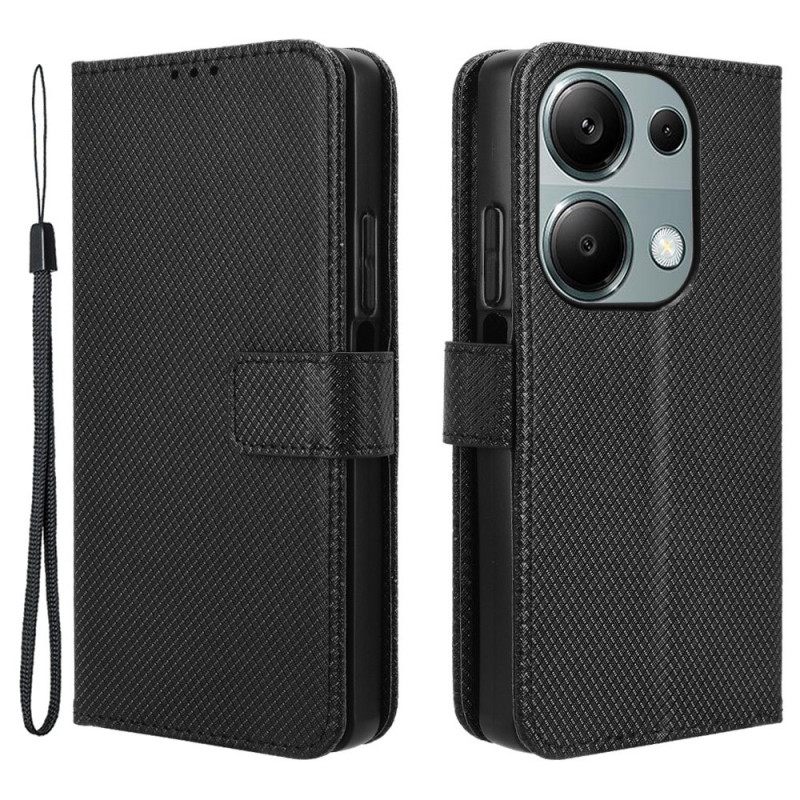 Θηκη Κινητου Xiaomi Redmi Note 14s Υφασμάτινο Δέρμα Από Τεχνητό Δέρμα