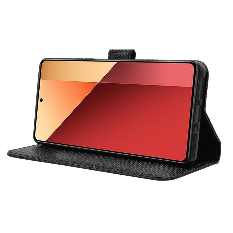 Θηκη Κινητου Xiaomi Redmi Note 14s Υφασμάτινο Δέρμα Από Τεχνητό Δέρμα