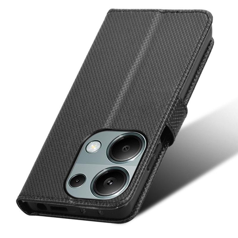 Θηκη Κινητου Xiaomi Redmi Note 14s Υφασμάτινο Δέρμα Από Τεχνητό Δέρμα