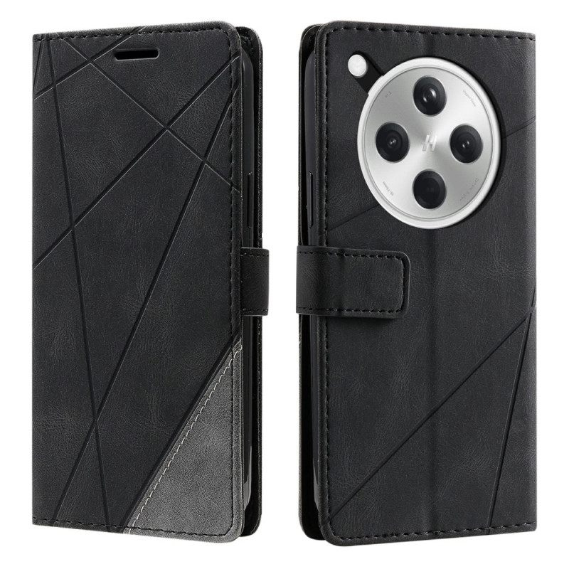 Δερματινη Θηκη Oppo Find X8 Δίχρωμο Ριγέ Μοτίβο Σιλικόνης