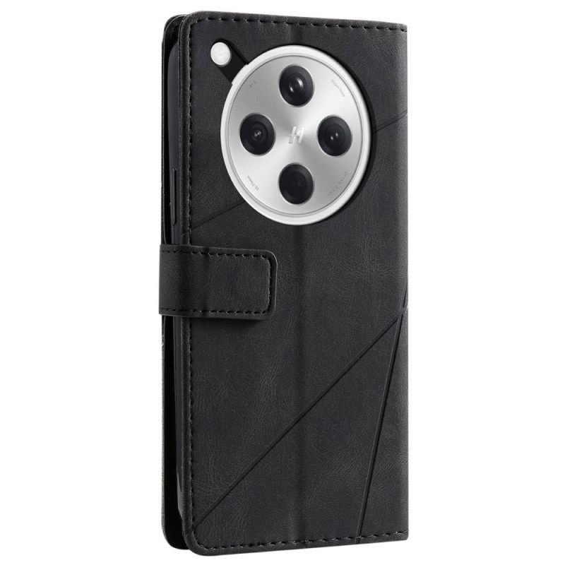 Δερματινη Θηκη Oppo Find X8 Δίχρωμο Ριγέ Μοτίβο Σιλικόνης