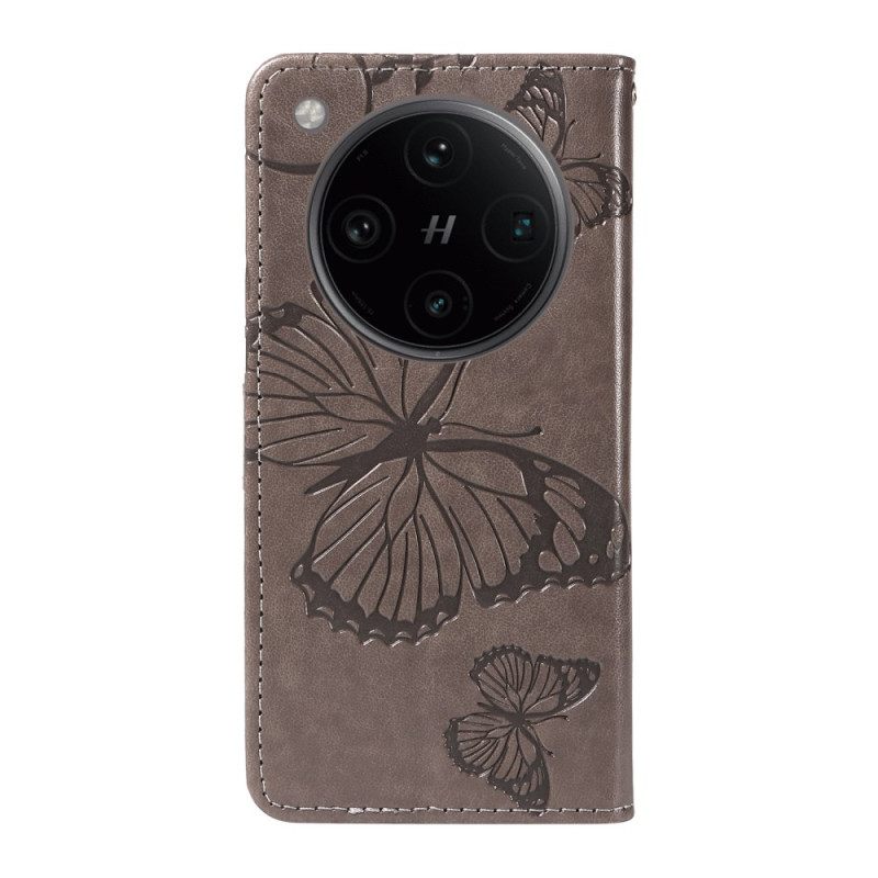 Δερματινη Θηκη Oppo Find X8 Γιγάντιες Πεταλούδες