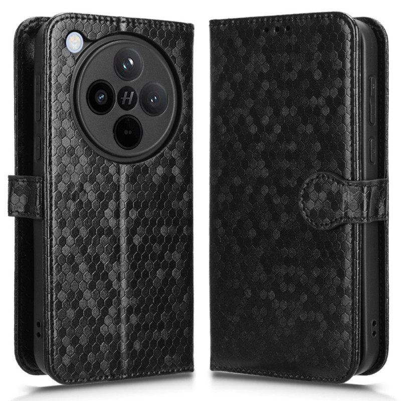 Δερματινη Θηκη Oppo Find X8 Λαμπερό Λουρί Με Κουκκίδες