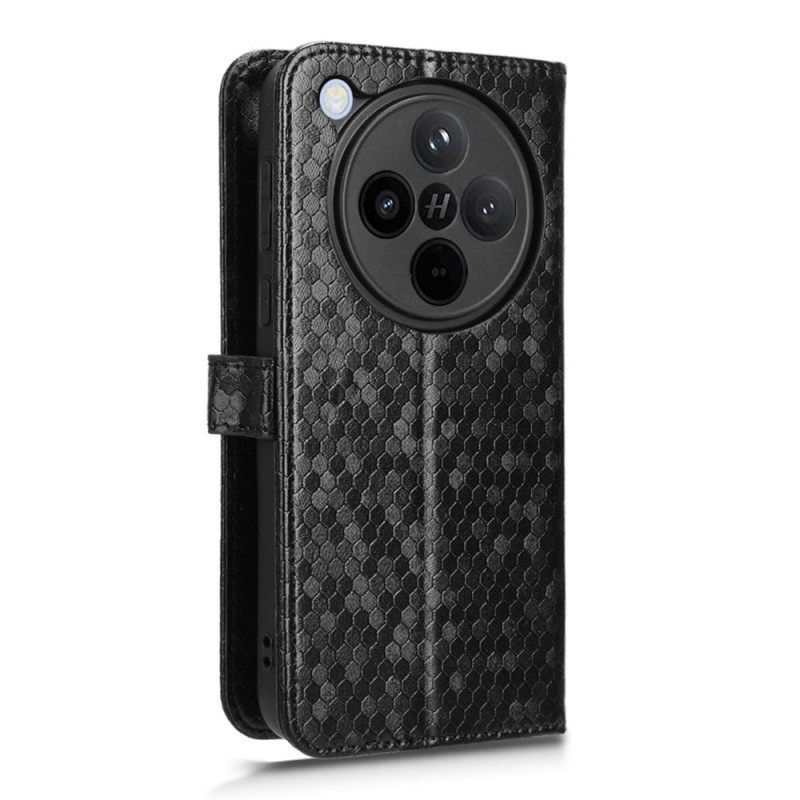 Δερματινη Θηκη Oppo Find X8 Λαμπερό Λουρί Με Κουκκίδες