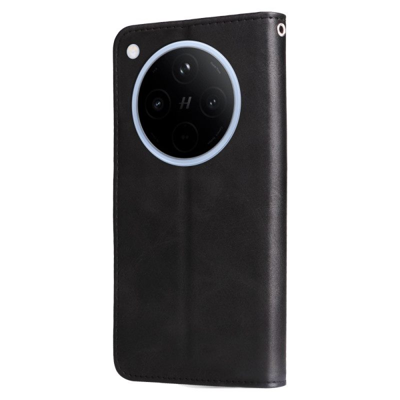 Δερματινη Θηκη Oppo Find X8 Τσέπη Με Φερμουάρ Σιλικόνης