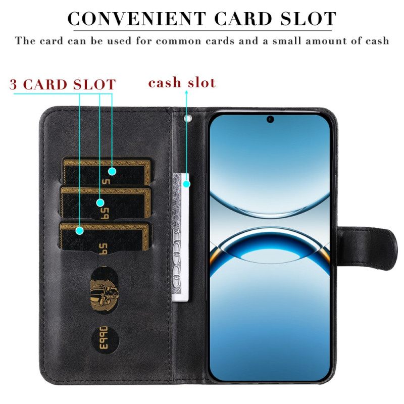 Δερματινη Θηκη Oppo Find X8 Τσέπη Με Φερμουάρ Σιλικόνης