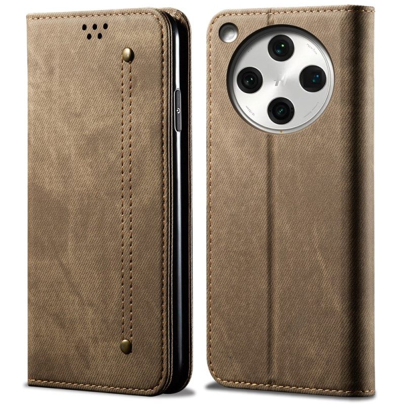 Δερματινη Θηκη Oppo Find X8 Ύφασμα Τζιν