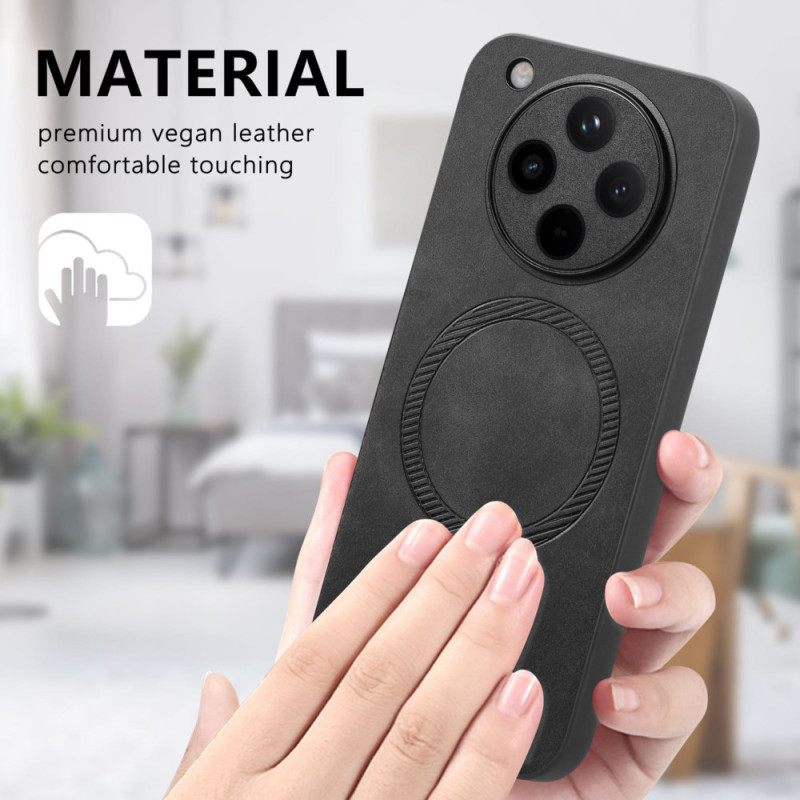 Κάλυμμα Oppo Find X8 Συμβατό Με Magsafe Με Δερμάτινο Εφέ