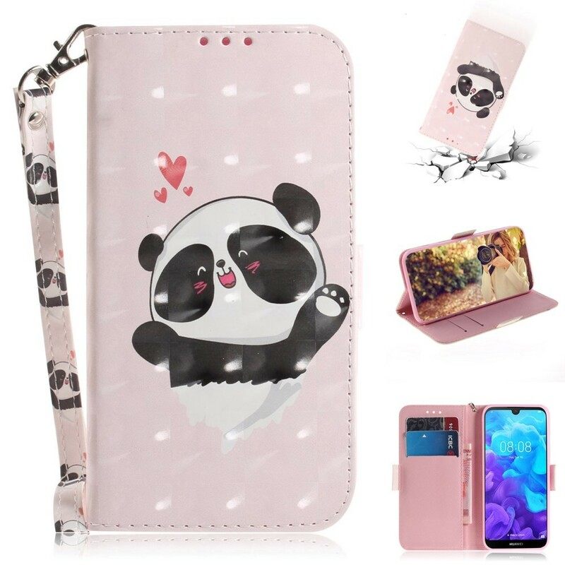 Κάλυμμα / Honor 8S με κορδονι Panda Love With Strap