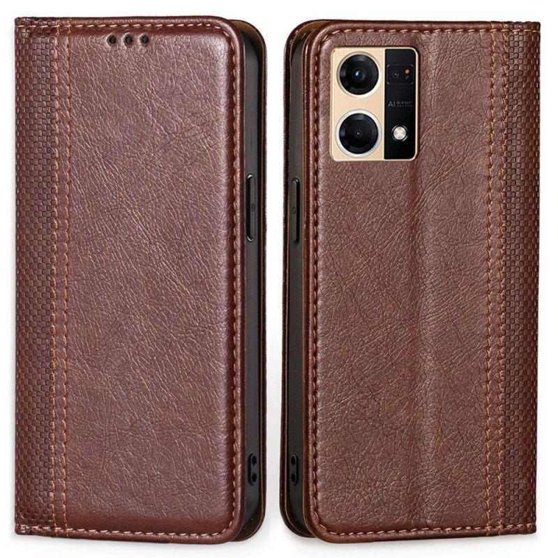 θηκη κινητου Oppo Reno 7 Θήκη Flip Vintage Faux Δέρμα