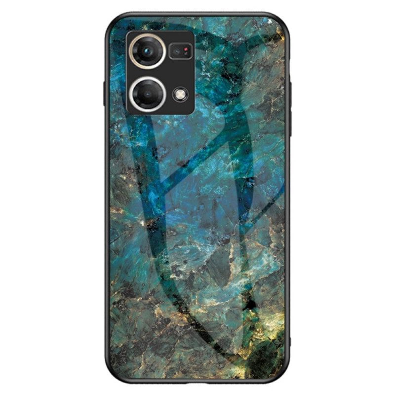 Θήκη Oppo Reno 7 Μάρμαρο Σκληρυμένο Γυαλί