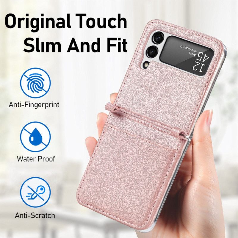 θηκη κινητου Samsung Galaxy Z Flip 3 5G Θήκη Flip Δερμάτινη Θήκη Κάρτας