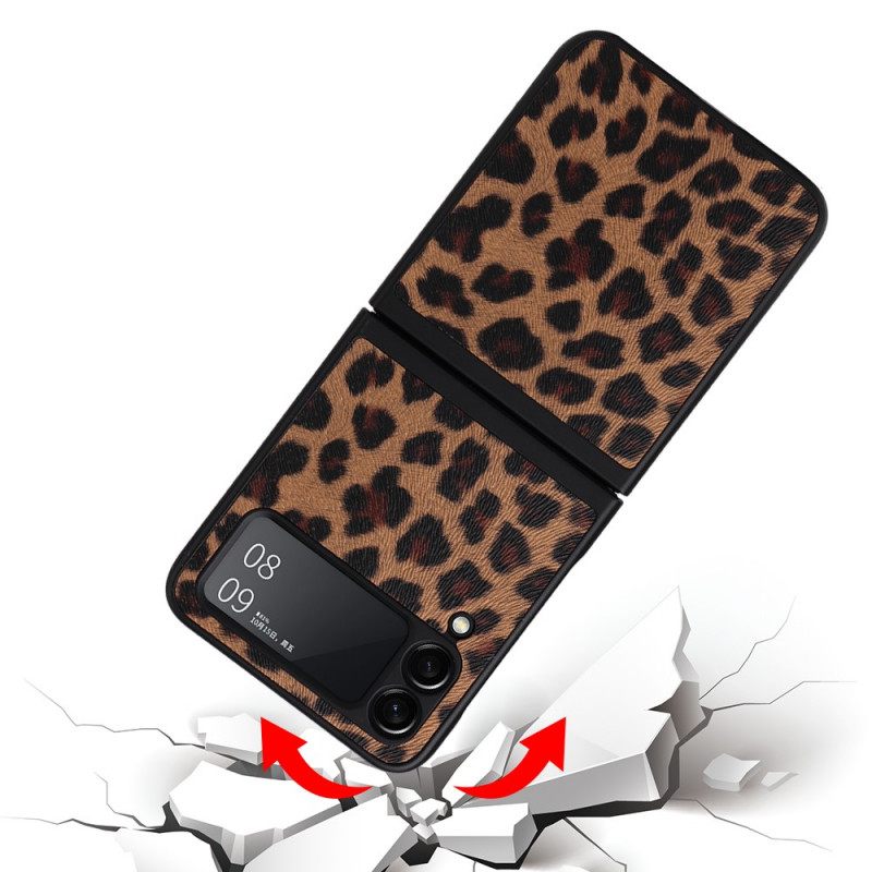 θηκη κινητου Samsung Galaxy Z Flip 3 5G Θήκη Flip Λεοπάρδαλη
