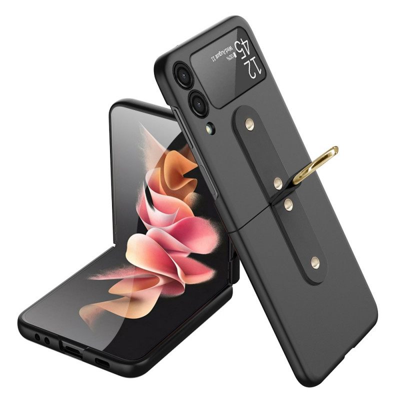 θηκη κινητου Samsung Galaxy Z Flip 3 5G Θήκη Flip Μεταλλικός Δακτύλιος