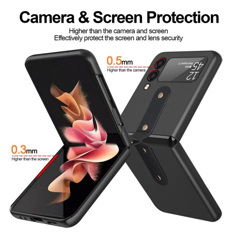θηκη κινητου Samsung Galaxy Z Flip 3 5G Θήκη Flip Μεταλλικός Δακτύλιος