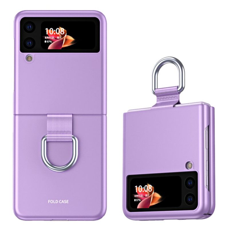 θηκη κινητου Samsung Galaxy Z Flip 3 5G Θήκη Flip Skin-touch Με Δαχτυλίδι