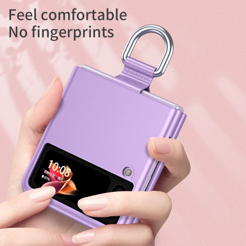 θηκη κινητου Samsung Galaxy Z Flip 3 5G Θήκη Flip Skin-touch Με Δαχτυλίδι