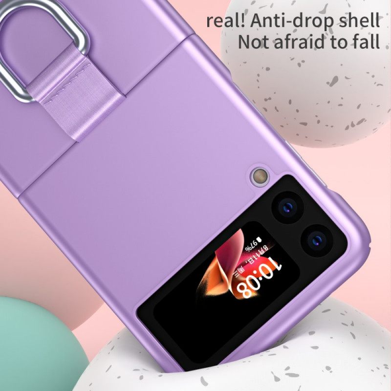 θηκη κινητου Samsung Galaxy Z Flip 3 5G Θήκη Flip Skin-touch Με Δαχτυλίδι