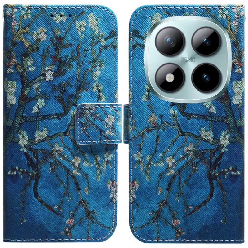 Δερματινη Θηκη Xiaomi Redmi Note 15 Pro Plus 5g Άνθη Βερίκοκου