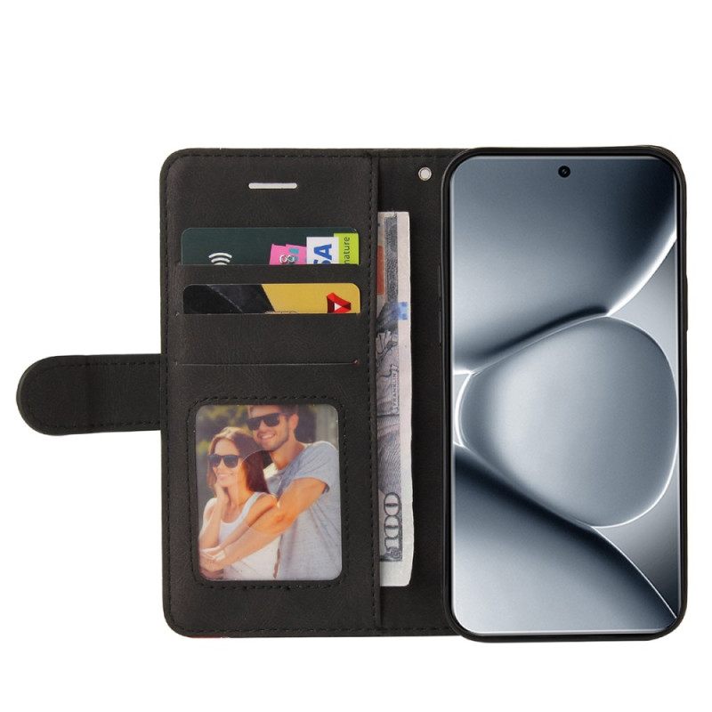 Δερματινη Θηκη Xiaomi Redmi Note 15 Pro Plus 5g Δίχρωμο Κυματιστό