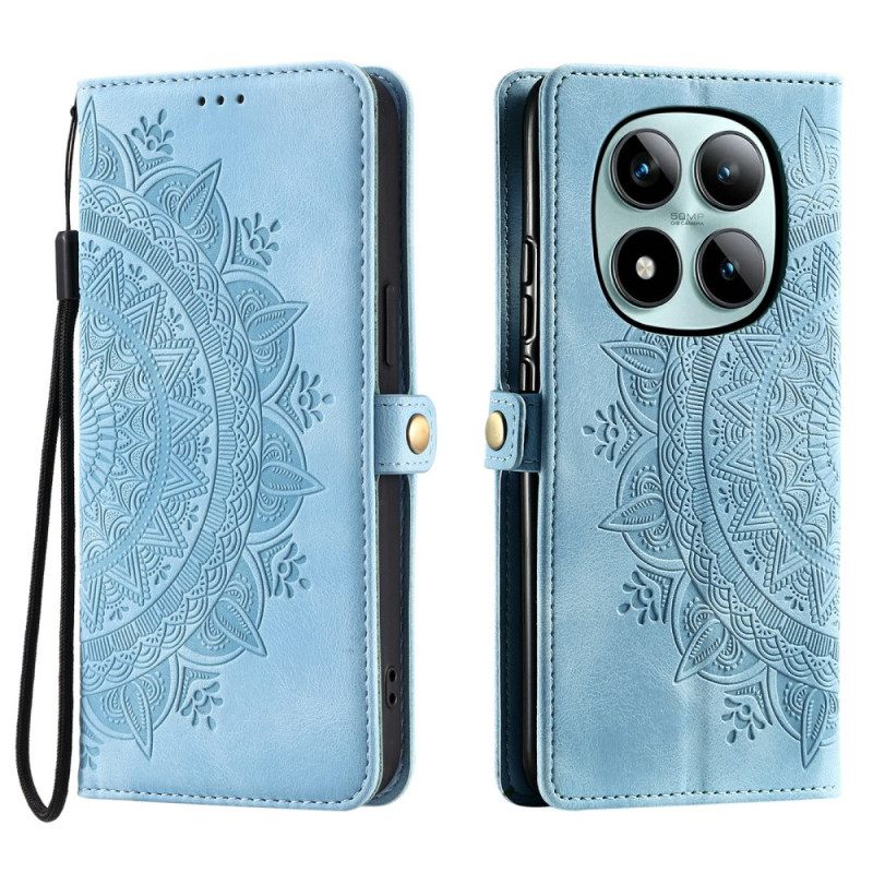 Δερματινη Θηκη Xiaomi Redmi Note 15 Pro Plus 5g Εφέ Σουέτ Mandala Σιλικόνης