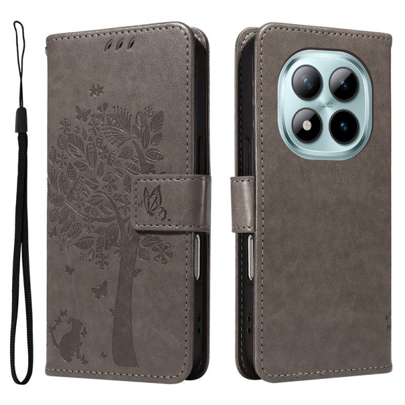 Δερματινη Θηκη Xiaomi Redmi Note 15 Pro Plus 5g Γάτα Και Δέντρο