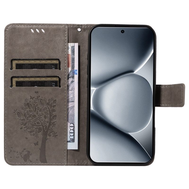 Δερματινη Θηκη Xiaomi Redmi Note 15 Pro Plus 5g Γάτα Και Δέντρο