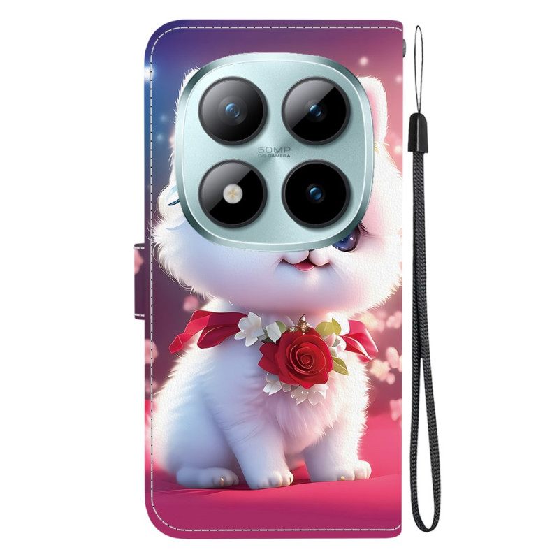 Δερματινη Θηκη Xiaomi Redmi Note 15 Pro Plus 5g Γάτα Και Τριαντάφυλλα