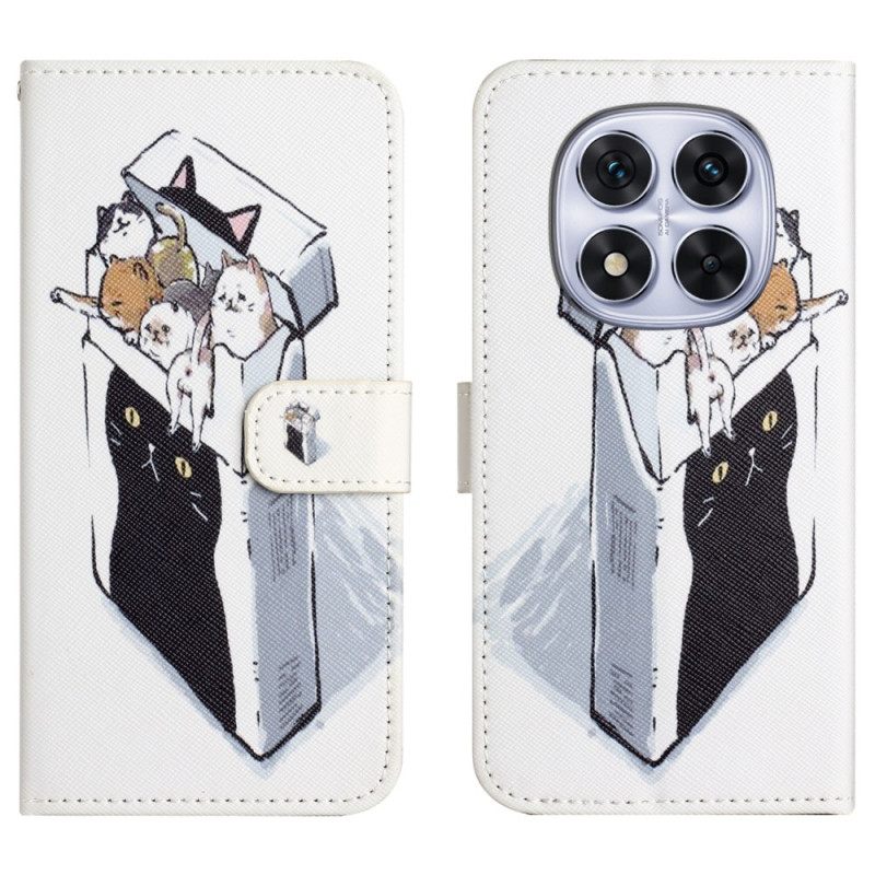 Δερματινη Θηκη Xiaomi Redmi Note 15 Pro Plus 5g Γάτες Σε Κουτί