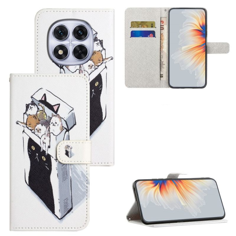 Δερματινη Θηκη Xiaomi Redmi Note 15 Pro Plus 5g Γάτες Σε Κουτί