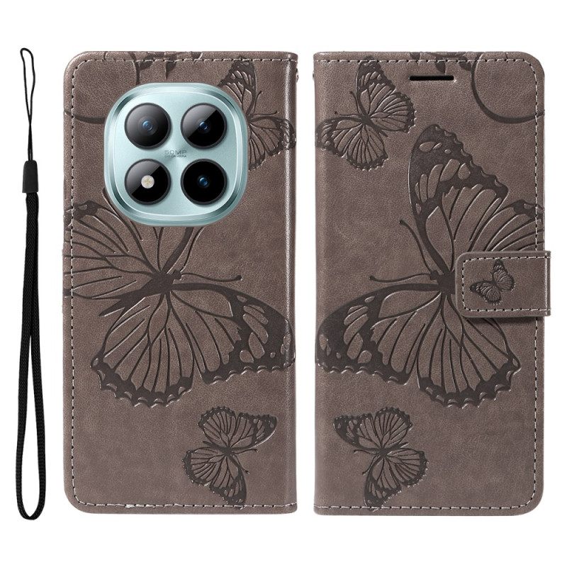 Δερματινη Θηκη Xiaomi Redmi Note 15 Pro Plus 5g Γιγάντιες Πεταλούδες Σιλικόνης