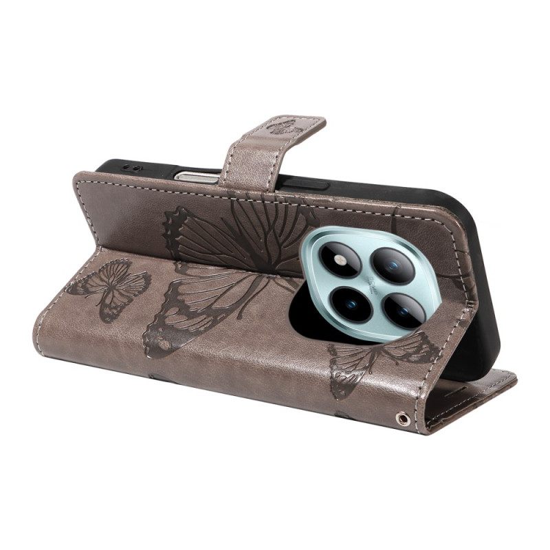 Δερματινη Θηκη Xiaomi Redmi Note 15 Pro Plus 5g Γιγάντιες Πεταλούδες Σιλικόνης