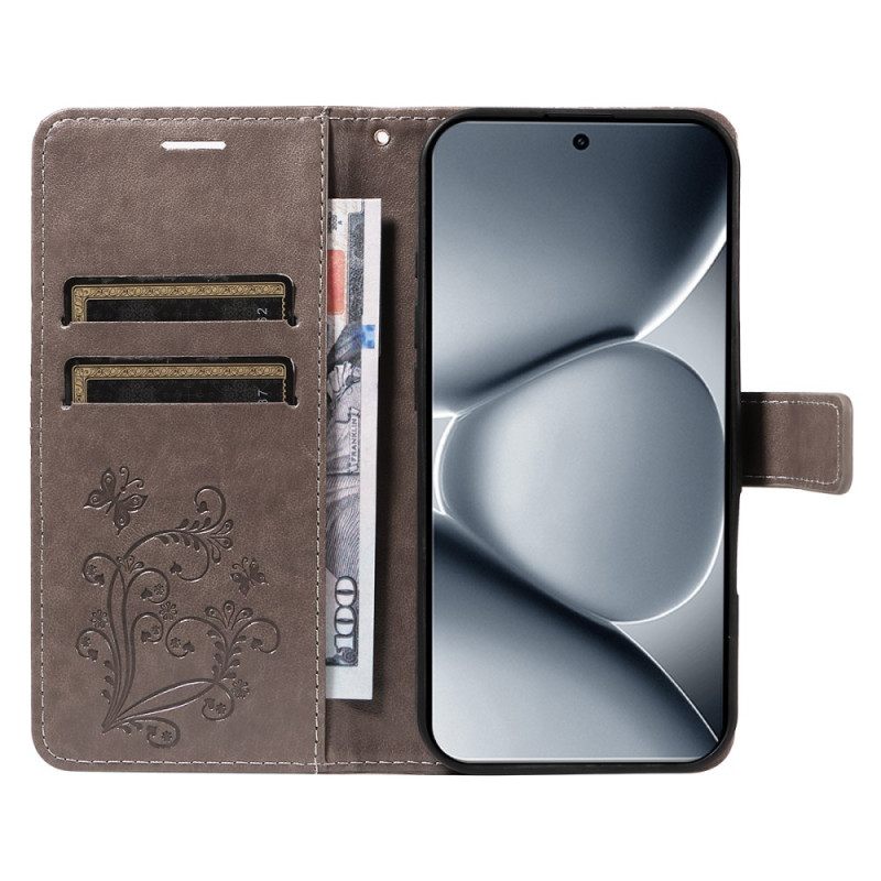 Δερματινη Θηκη Xiaomi Redmi Note 15 Pro Plus 5g Γιγάντιες Πεταλούδες Σιλικόνης