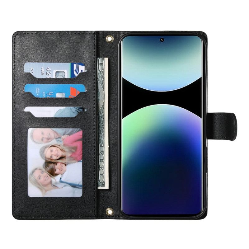 Δερματινη Θηκη Xiaomi Redmi Note 15 Pro Plus 5g Καπιτονέ Με Λουριά