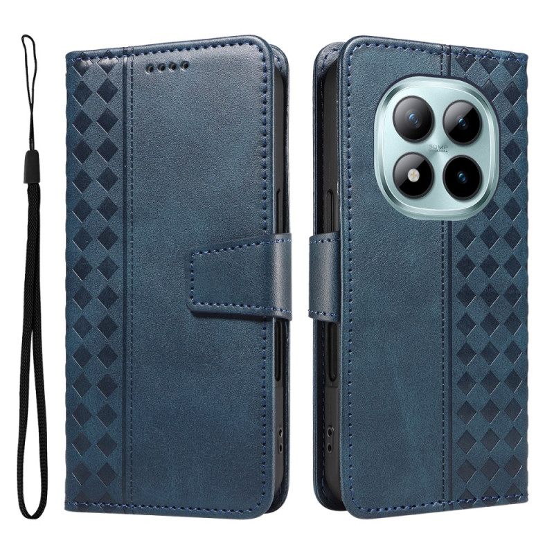 Δερματινη Θηκη Xiaomi Redmi Note 15 Pro Plus 5g Καρό Περίγραμμα