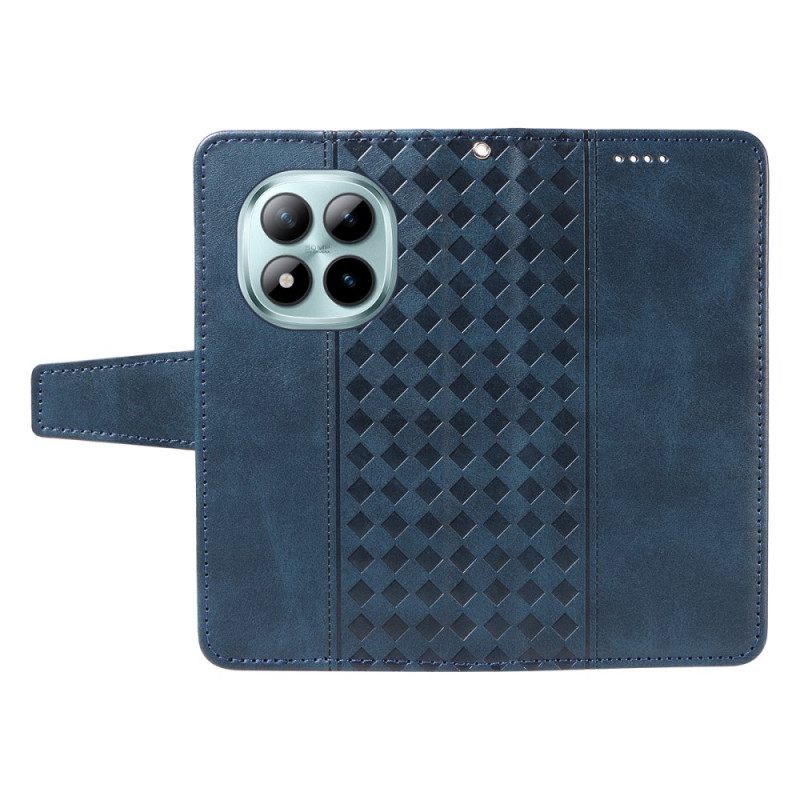 Δερματινη Θηκη Xiaomi Redmi Note 15 Pro Plus 5g Καρό Περίγραμμα
