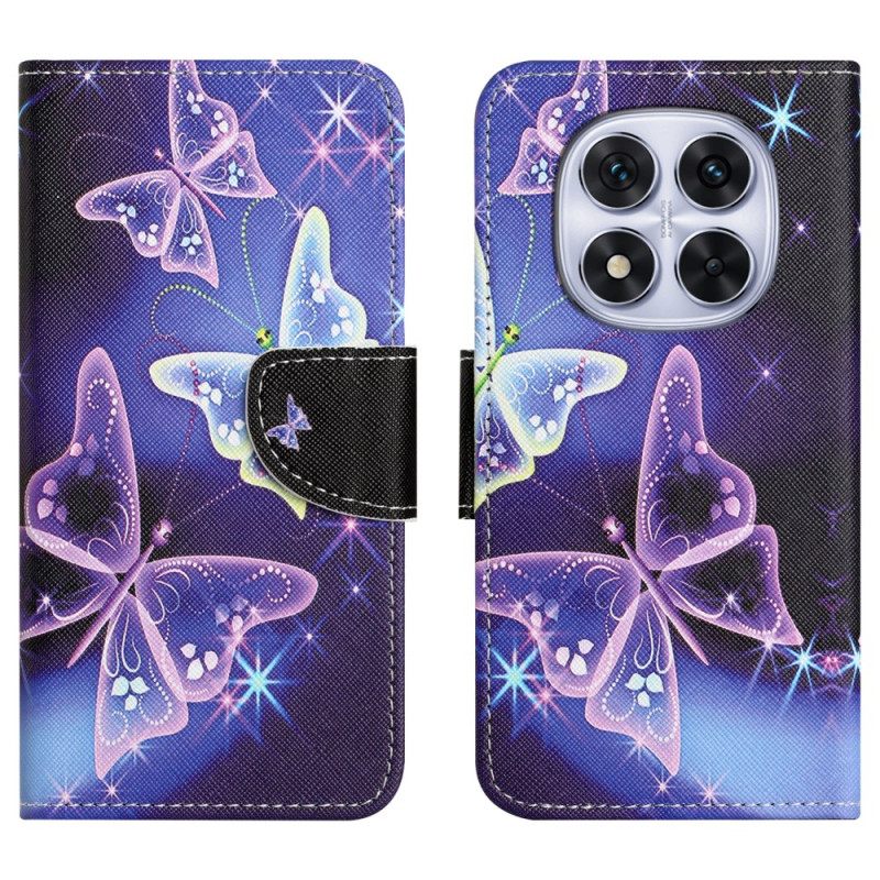 Δερματινη Θηκη Xiaomi Redmi Note 15 Pro Plus 5g Λαμπερές Πεταλούδες
