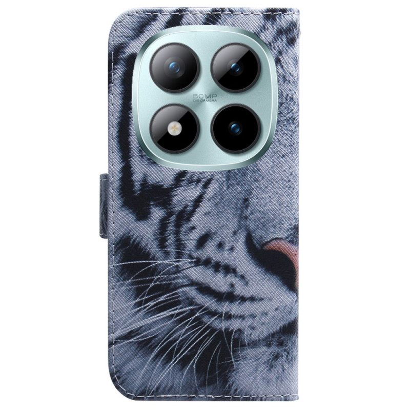 Δερματινη Θηκη Xiaomi Redmi Note 15 Pro Plus 5g Λευκή Τίγρης