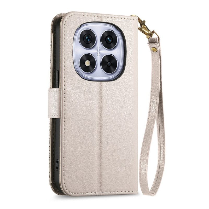 Δερματινη Θηκη Xiaomi Redmi Note 15 Pro Plus 5g Λουλουδάτο Σχέδιο Και Τσέπη Με Φερμουάρ