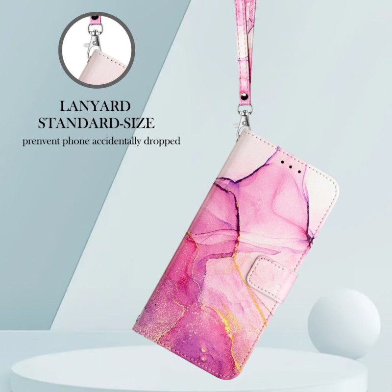 Δερματινη Θηκη Xiaomi Redmi Note 15 Pro Plus 5g Μάρμαρο Με Λουράκι